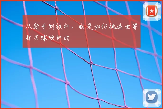 从新手到铁杆，我是如何挑选世界杯买球软件的